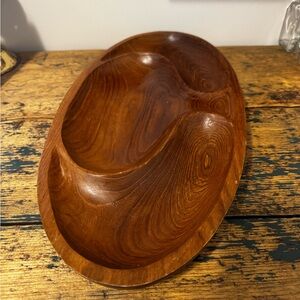 Handcrafted Teak Wood Serving Tray - Brown